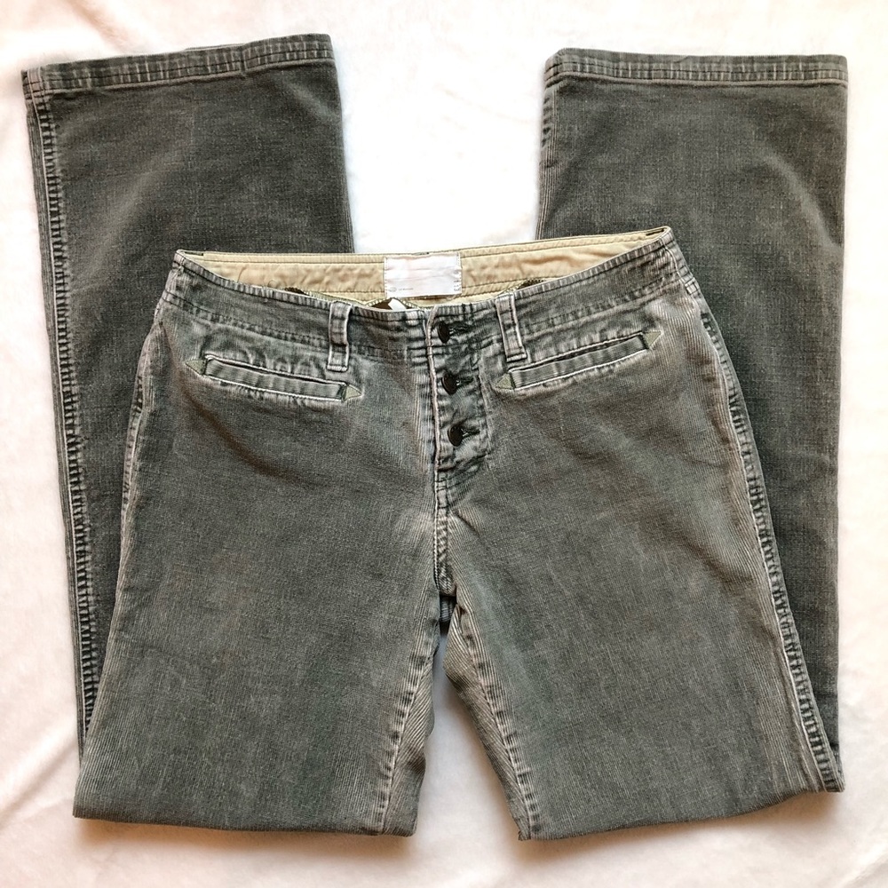 Urban Outfitters Green Straight Leg Cords